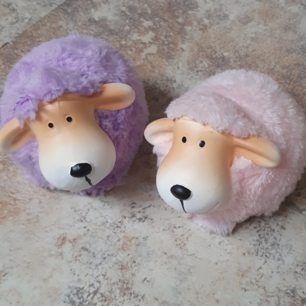 Fuzzy Pink Purple Dog
